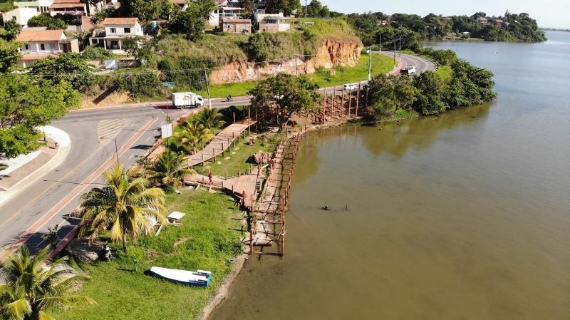 Obras para a construção do Deck na Lagoa de Araçatiba seguem a topo vapor 